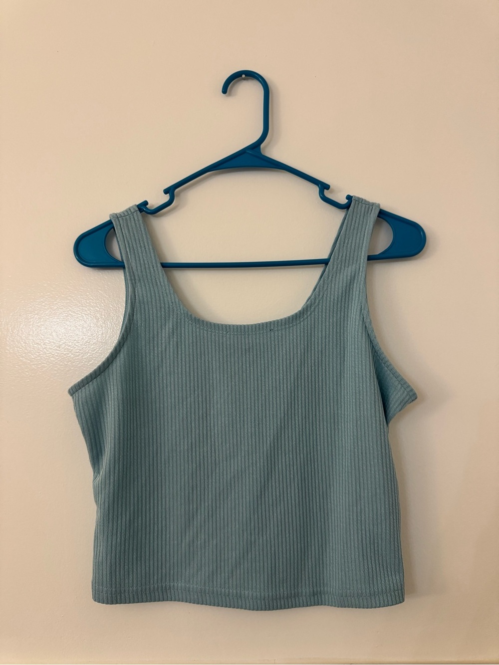 Light Blue Ribbed Tank & Shorts Set - Picture 2 of 4